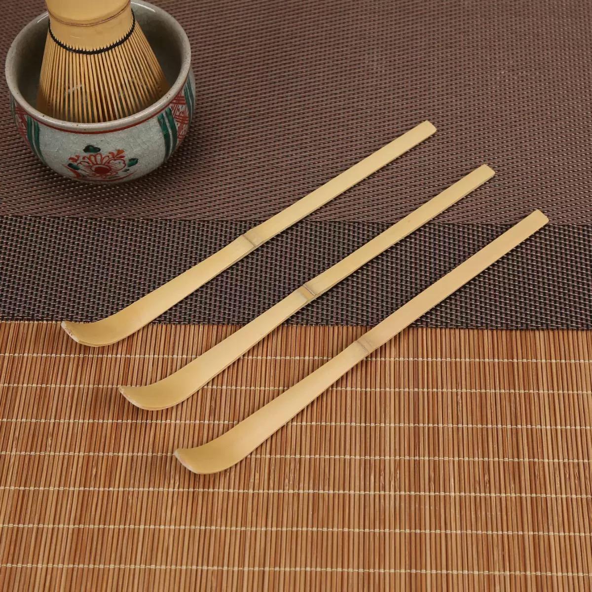 Bamboo Cutlery Set - ملاعق شاي خشبية، ملعقة ماتشا، أدوات