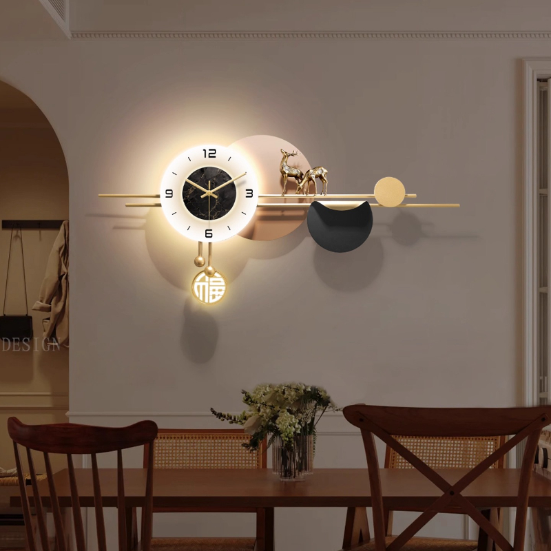 Luxury Lifestyle Aesthetic - ساعات حائط داخلية فاخرة خفيفة Led