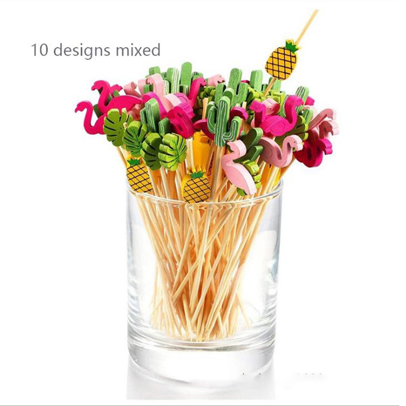 Bamboo Cutlery Set - 100pcs12cm الخيزران اختيار بوفيه كب كيك