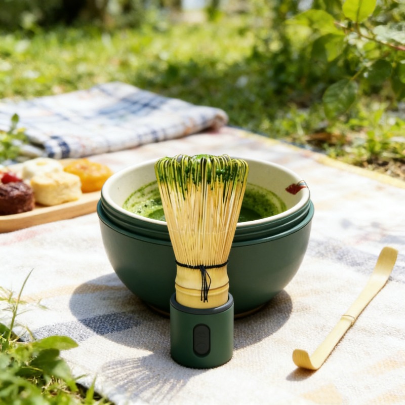 فرشاة خفق شاي الماتشا الياباني - مراجعة Bamboo Cutlery Set وسعره