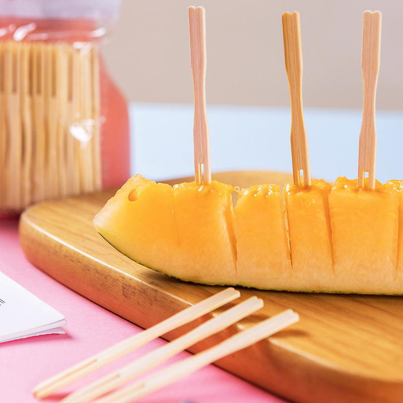 100/200/750 قطعة شوكة الفاكهة  - مراجعة Bamboo Cutlery Set وسعره