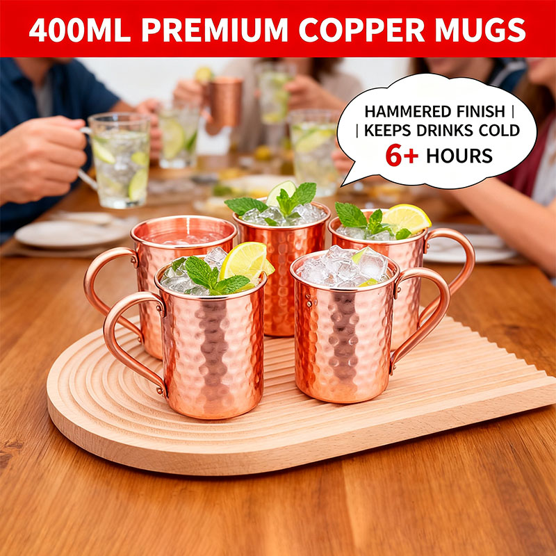 أكواب نحاسية جديدة 100%، أكواب - مراجعة Copper Cocktail Mug وسعره
